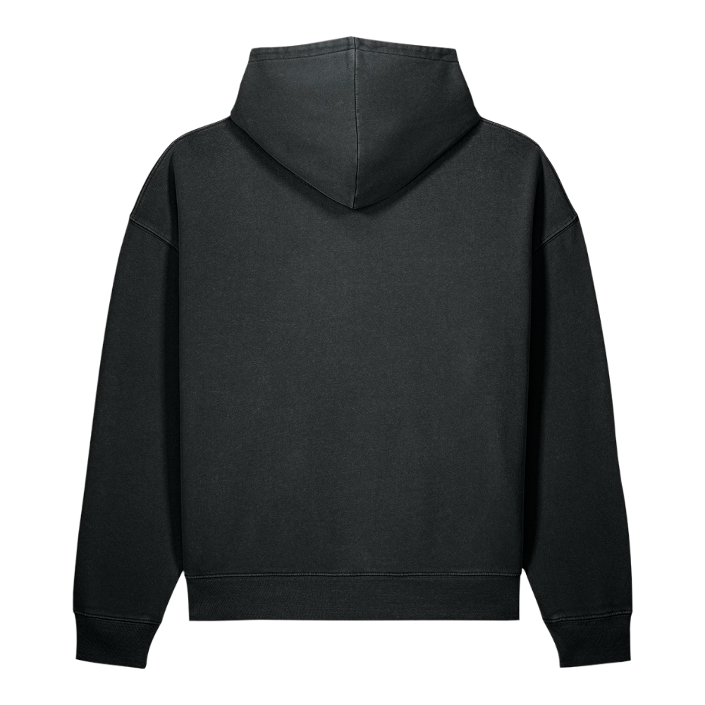 Washed Hoodie — Black back